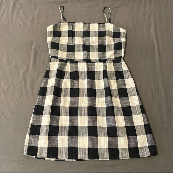 Francesca’s gingham black&white dress sz large nwt - Picture 1 of 11